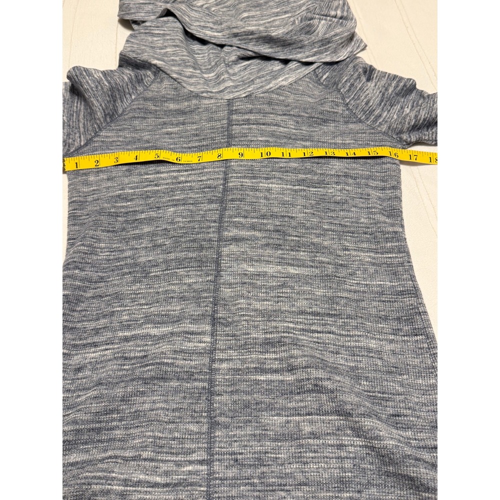 Eddie Bauer Womens Blue Space Dye Cowl Neck Pullover Long Sleeve Top Small - Picture 4 of 6